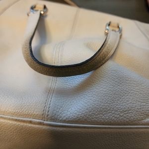 Coach chalk white leather shoulder crossbody bag